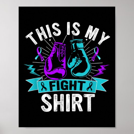 This Is My Figh Suicide Prevention Fighter Strong  Poster (Vorne)