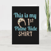 This is My First Plane Ride Airplane Karte (Vorderseite)