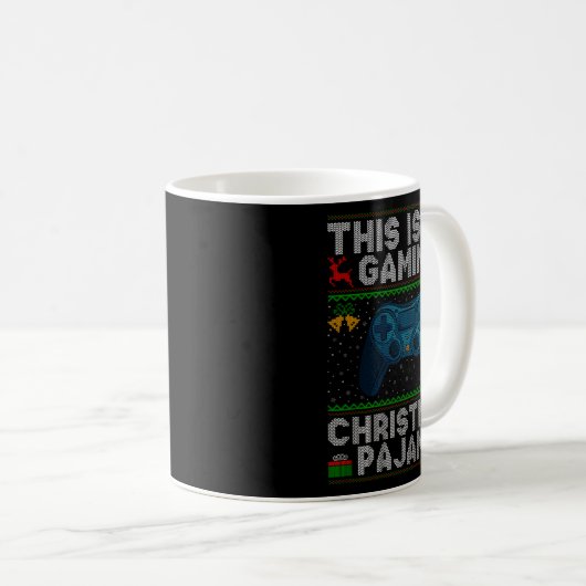 This Is My Gaming Christmas Pajamas Ugly Xmas Swea Kaffeetasse (VorderseiteRechts)