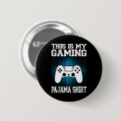 This Is My Gaming Pajama Shirt Funny Video Game Ga Button (Vorne & Hinten)