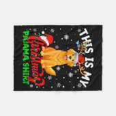 This Is My Golden Retriever Ugly Christmas Pajama  Fleecedecke (Vorderseite (Horizontal))
