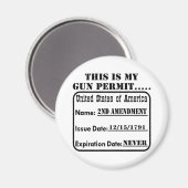 This Is My Gun Permit Magnet (Vorderseite/Rückseite)