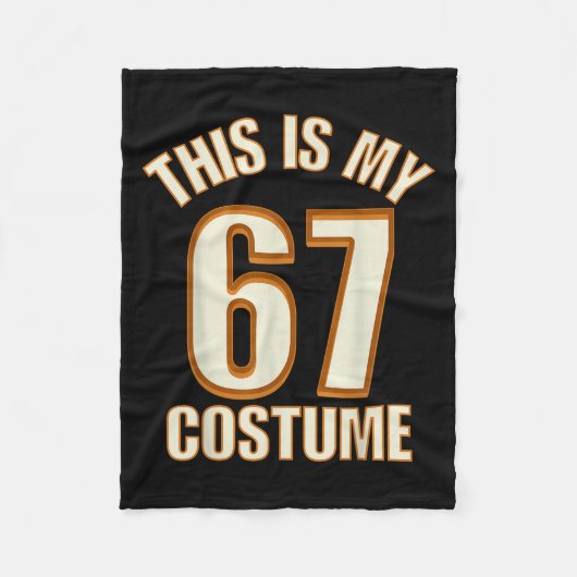 This Is My Halloween 67 Costume Lazy Brainrot Meme Fleecedecke (Vorderseite)