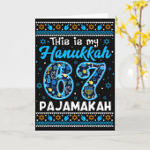 This Is My Hanukkah 67 Pajamakah For Jewish Christ Karte (Gelbe Blume)