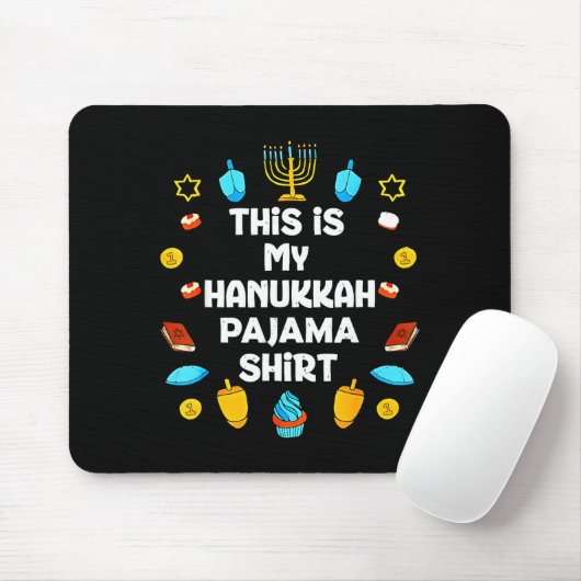 This Is My Hanukkah Pajama Shirt Chanukah Jewish M Mousepad (Mit Mouse)
