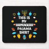 This Is My Hanukkah Pajama Shirt Chanukah Jewish M Mousepad (Vorne)