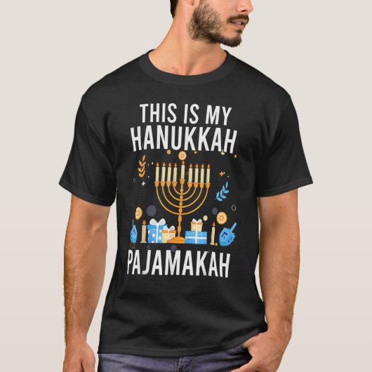 This Is My Hanukkah Pajamakah Channukah Christmas  T-Shirt (Vorderseite)