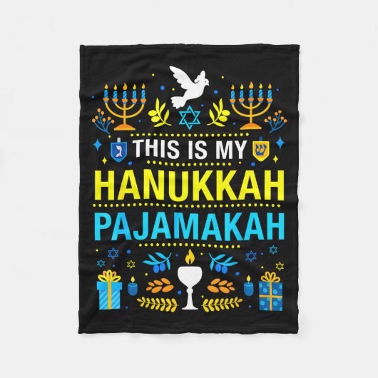 This Is My Hanukkah Pajamakah For Jewish Christmas Fleecedecke (Vorderseite)
