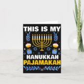 This Is My Hanukkah Pajamakah For Jewish Christmas Karte (Vorderseite)