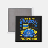 This Is My Hanukkah Pajamakah For Jewish Christmas Magnet (Vorderseite/Rückseite)
