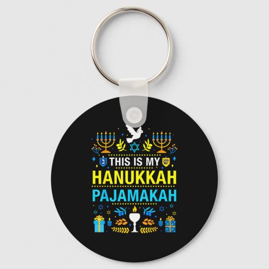 This Is My Hanukkah Pajamakah For Jewish Christmas Schlüsselanhänger (Vorderseite)
