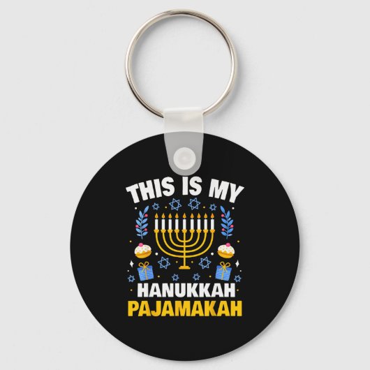 This Is My Hanukkah Pajamakah For Jewish Christmas Schlüsselanhänger (Vorderseite)
