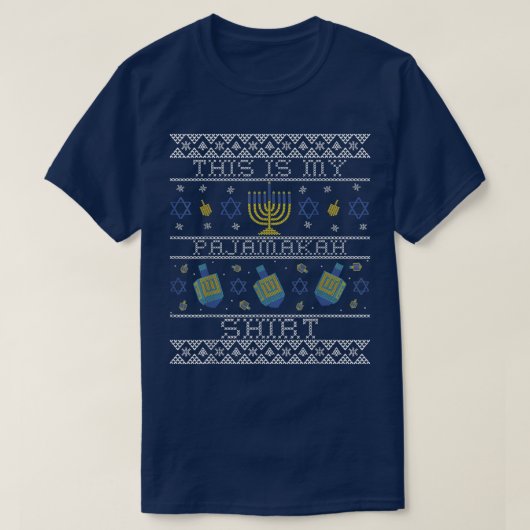 This Is My Hanukkah Pajamakah Funny Hanukkah Pajam T-Shirt (Design vorne)