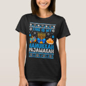 This Is My Hanukkah Pajamakah Ugly Chanukah Jewish T-Shirt (Vorderseite)