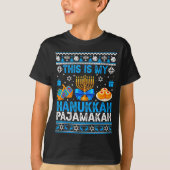 This Is My Hanukkah Pajamakah Ugly Chanukah Jewish T-Shirt (Vorderseite)