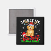 This Is My Havanese Dog Ugly Christmas Pajama Swea Magnet (Vorderseite/Rückseite)