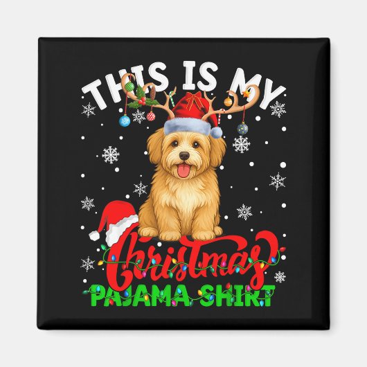 This Is My Havanese Dog Ugly Christmas Pajama Swea Magnet (Vorne)