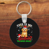This Is My Havanese Dog Ugly Christmas Pajama Swea Schlüsselanhänger (Vorderseite)