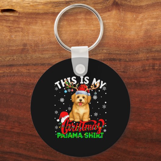 This Is My Havanese Dog Ugly Christmas Pajama Swea Schlüsselanhänger (Vorderseite)