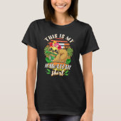 This Is My Hawaiian Sloth Luau Aloha Hawaii Beach  T-Shirt (Vorderseite)