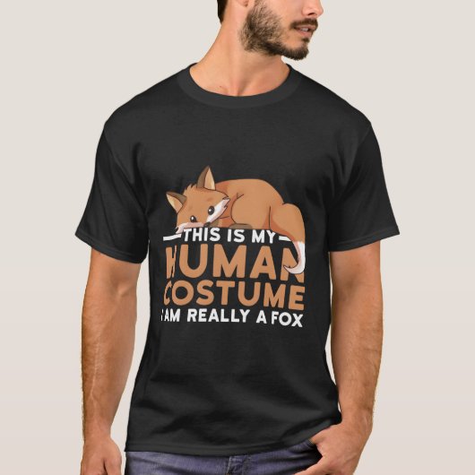 This Is My Hu I'M Really A Fox Halloween T-Shirt (Vorderseite)