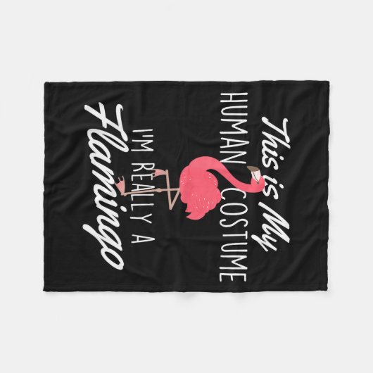 This Is My Human Costume - Flamingo Lover Zoo Anim Fleecedecke (Vorderseite (Horizontal))