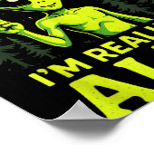 This Is My Human Costume - Funny Alien Halloween Poster (Ecke)