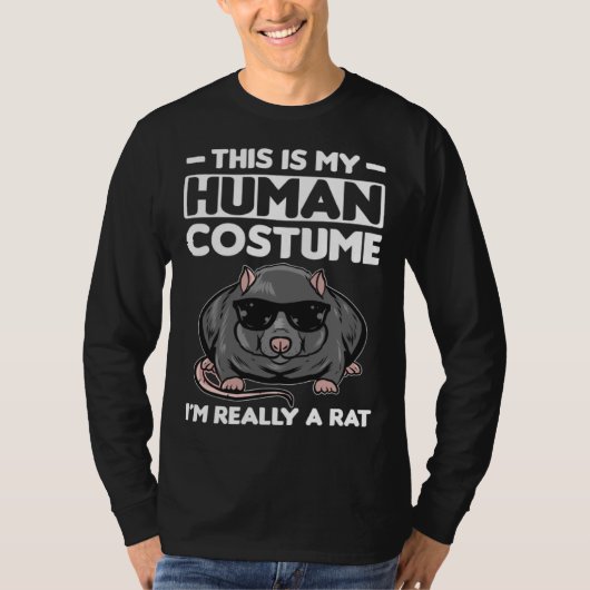 This Is My Human Costume I´m Really A Rat T-Shirt (Vorderseite)