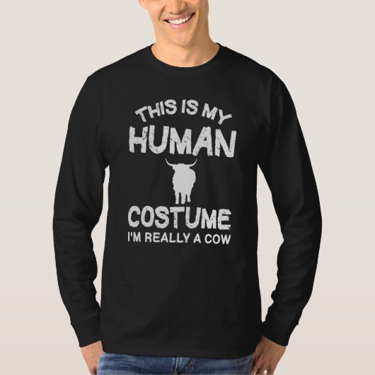This is My Human Costume I'm Really A Cow 9 T-Shirt (Vorderseite)