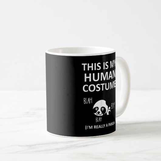 This Is My Human Costume Im Really A Panda Kaffeetasse (VorderseiteRechts)