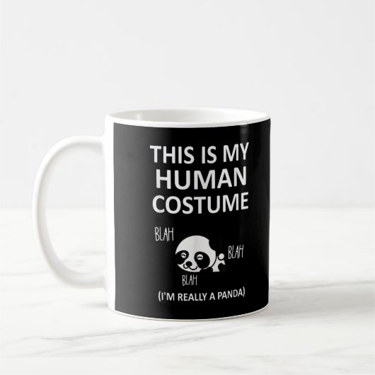 This Is My Human Costume Im Really A Panda Kaffeetasse (Links)
