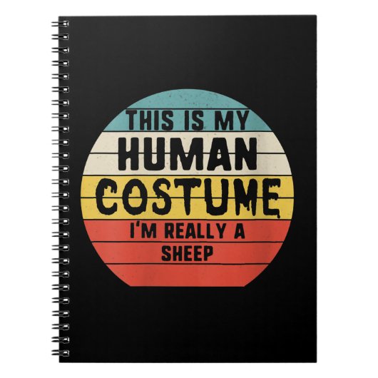 This is My Human Costume im Really A Sheep Gift Notizblock (Vorderseite)