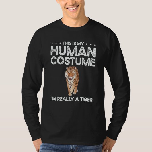 This Is My Human Costume I'm Really A Tigers for T T-Shirt (Vorderseite)