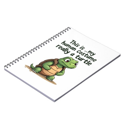 This Is My Human Costume I'm Really A Turtle T-Shi Notizblock (Linke Seite)