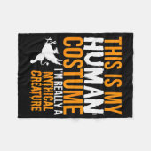 This Is My Human Costume Mythical Creature - Hallo Fleecedecke (Vorderseite (Horizontal))