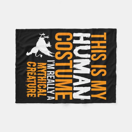 This Is My Human Costume Mythical Creature - Hallo Fleecedecke (Vorderseite (Horizontal))