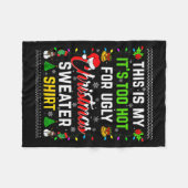 This Is My It's Too Hot For Ugly Christmas Sweater Fleecedecke (Vorderseite (Horizontal))