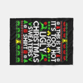 This Is My It's Too Hot For Ugly Christmas Sweater Fleecedecke (Vorderseite (Horizontal))
