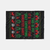 This Is My It's Too Hot For Ugly Christmas Sweater Fleecedecke (Vorderseite (Horizontal))
