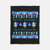 This Is My It's Too Hot For Ugly Christmas Sweater Fleecedecke (Vorderseite)