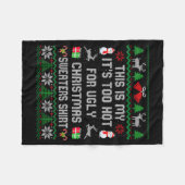 This Is My It's Too Hot For Ugly Christmas Sweater Fleecedecke (Vorderseite (Horizontal))