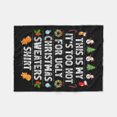 This Is My It's Too Hot For Ugly Christmas Sweater Fleecedecke (Vorderseite (Horizontal))