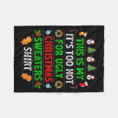 This Is My It's Too Hot For Ugly Christmas Sweater Fleecedecke (Vorderseite (Horizontal))