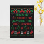 This Is My It's Too Hot For Ugly Christmas Sweater Karte (Gelbe Blume)