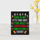 This Is My It's Too Hot For Ugly Christmas Sweater Karte (Gelbe Blume)
