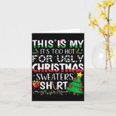 This Is My It's Too Hot For Ugly Christmas Sweater Karte (Gelbe Blume)
