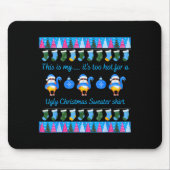This Is My It's Too Hot For Ugly Christmas Sweater Mousepad (Vorne)