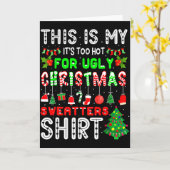 This Is My Its Too Hot For Ugly Christmas Sweaters Karte (Gelbe Blume)