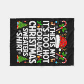 This Is My It's Too Hot Ugly Xmas Sweaters Funny C Fleecedecke (Vorderseite (Horizontal))