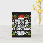This Is My It's Too Hot Ugly Xmas Sweaters Funny C Karte (Gelbe Blume)